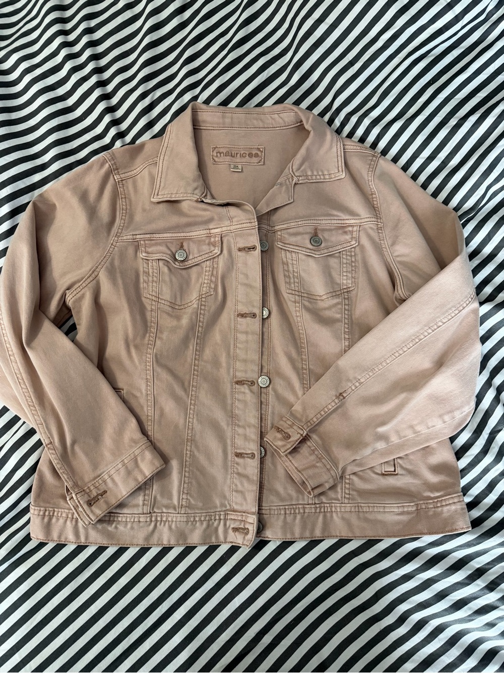 Maurices Women's Blush Pink Denim Jacket